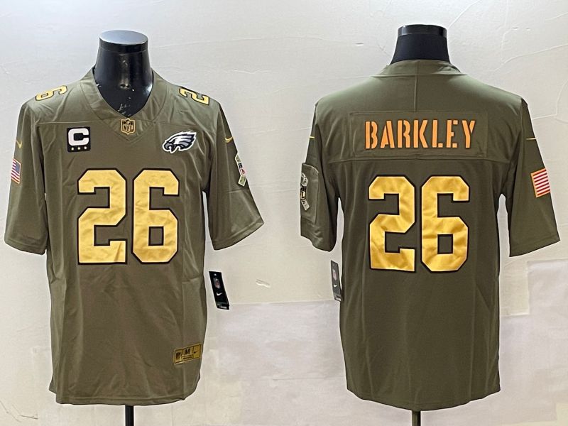 Men Philadelphia Eagles #26 Barkley Green gold 2025 Nike Vapor Limited NFL Jersey style 2->philadelphia eagles->NFL Jersey